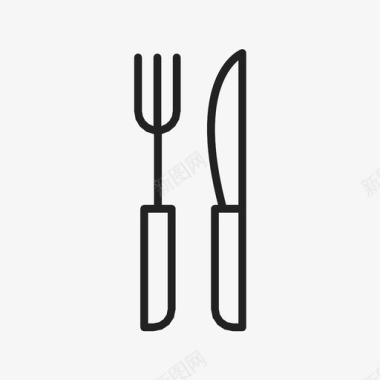 餐饮标志餐饮服务酒店刀叉图标图标