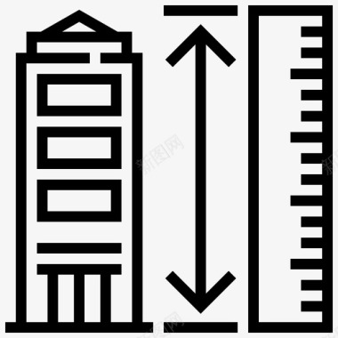 土木塔楼尺图标图标