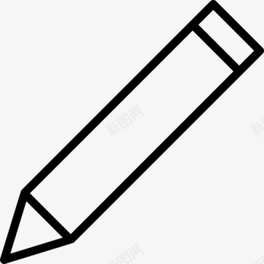 铅笔书写超级简单图标图标