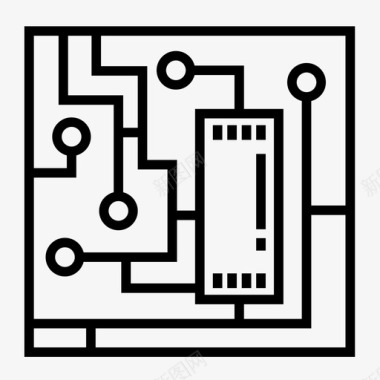 连接电路电路板电路连接图标图标