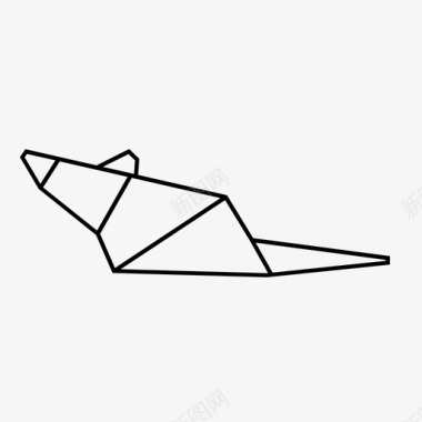 老鼠折纸动物老鼠图标图标