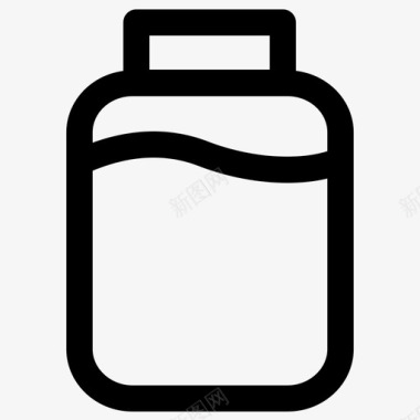 消防水蛋白质瓶子蛋白质罐图标图标