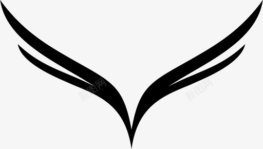 蝙蝠的翅膀标志翅膀图标图标
