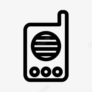 无线电炮兵图标图标