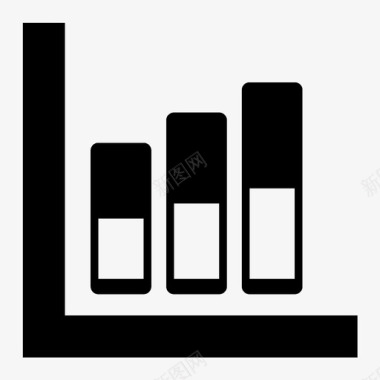 矢量阶梯式统计统计栏图标图标