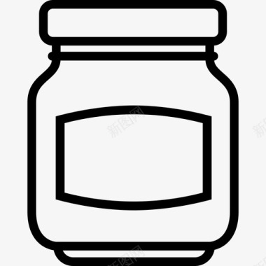 空玻璃罐瓶子容器图标图标