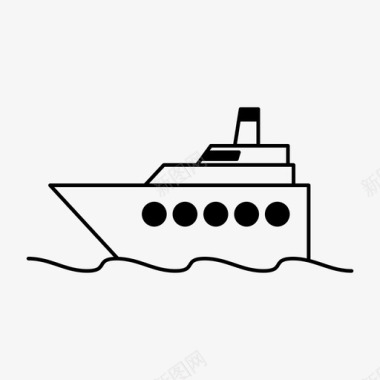游艇海上海上航行图标图标