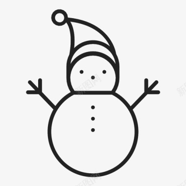 圣诞雪人雪人圣诞节新年图标图标