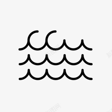 海图案波浪图标图标