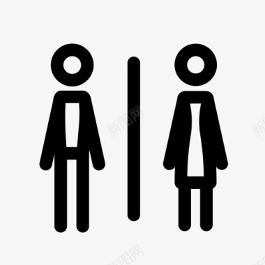 卫生间浴室男女通用图标图标