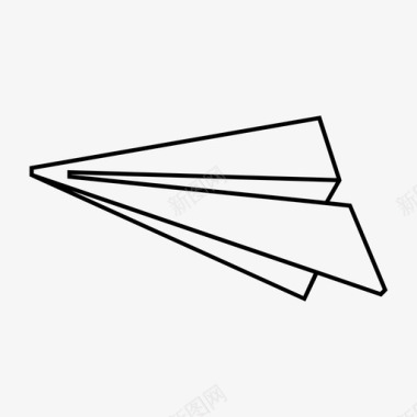 飞机折纸飞行折叠图标图标