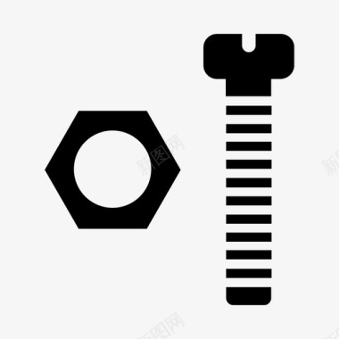 如意结矢量螺母和螺栓螺栓和螺母结图标图标