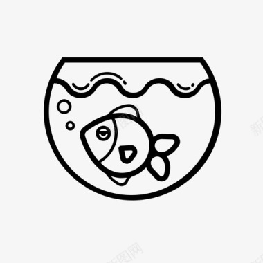 金鱼泡泡鱼缸图标图标