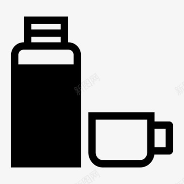 保温瓶饮用水真空瓶图标图标