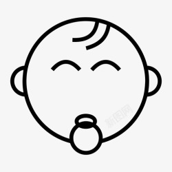 养育宝宝快乐宝宝照顾孩子奶嘴图标高清图片
