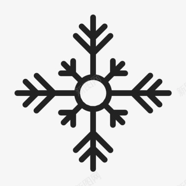 冬天的雪花雪花圣诞节新年图标图标