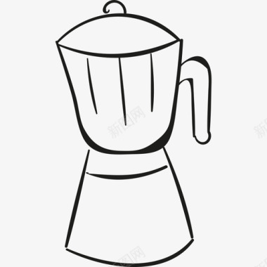 咖啡壶食物小酒馆和餐厅图标图标