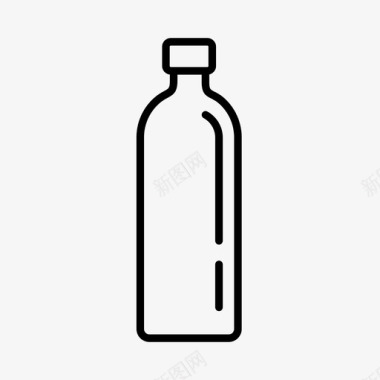 水瓶饮料垃圾填埋图标图标