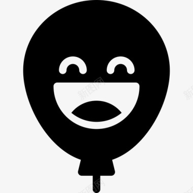 生日的气球笑表情情绪图标图标