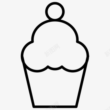 纸杯蛋糕曲奇甜点图标图标