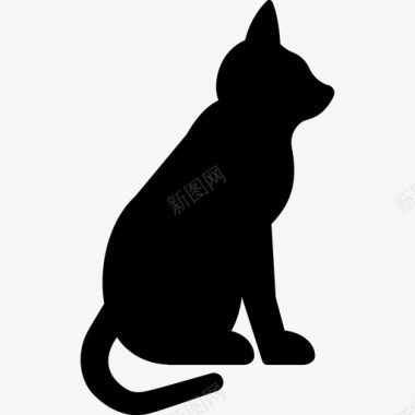 坐着的猫动物自由的动物图标图标