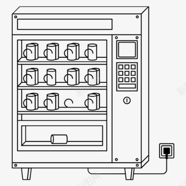 自动售货机可乐苏打图标图标
