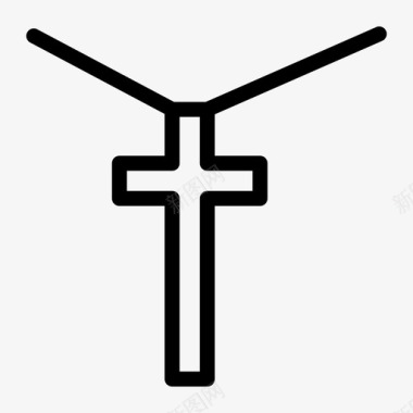 十字架标志小挂坠庆祝十字架图标图标