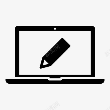 笔记本电脑铅笔笔记本电脑功能图标图标