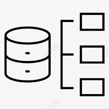 服务器托管架构数据图标图标