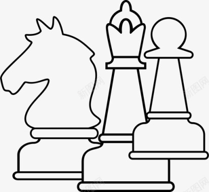 皮划艇比赛国际象棋国际象棋棋盘国际象棋比赛图标图标