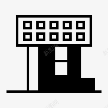 办公楼引导牌建筑城市建筑酒店建筑图标图标