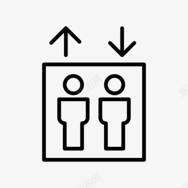 信号下降电梯下降人图标图标
