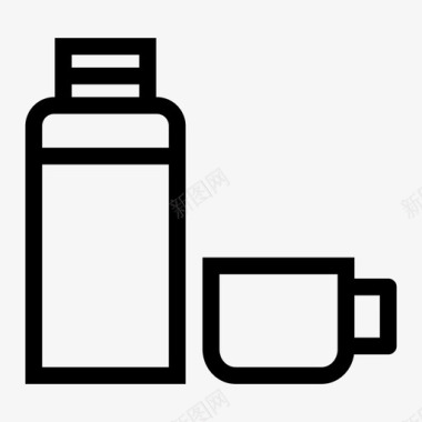 保温瓶饮用水真空瓶图标图标