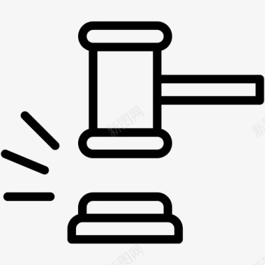 木槌拍卖锤法律图标图标