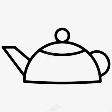 水壶茶壶厨具薄图标图标