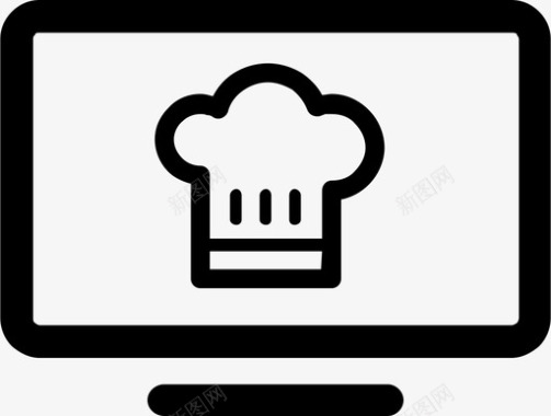 厨师帽子录像带图标图标