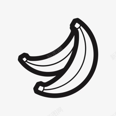 香蕉串吃图标图标