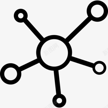 网络圆圈连接器图标图标