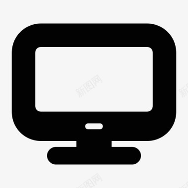 宽屏电视机显示器高图标图标