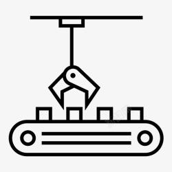 自动化生产线机械工业自动化工业机器人图标高清图片