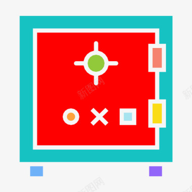 银行折页设计银行保险箱银行保险库储物柜图标图标