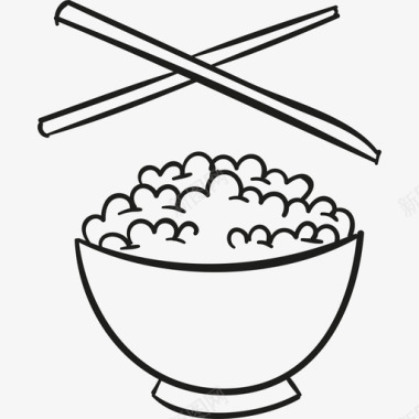 筷子夹食物双筷子中餐食物小酒馆和餐厅图标图标