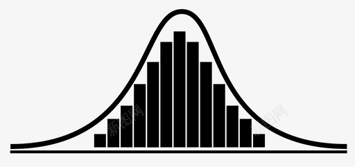部门分布高斯分布钟形曲线数据图标图标