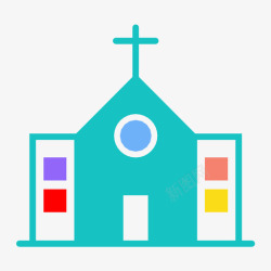 基督教会教堂基督教会上帝图标高清图片