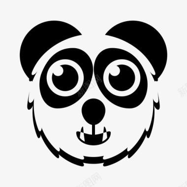熊猫熊猫大眼睛可爱图标图标