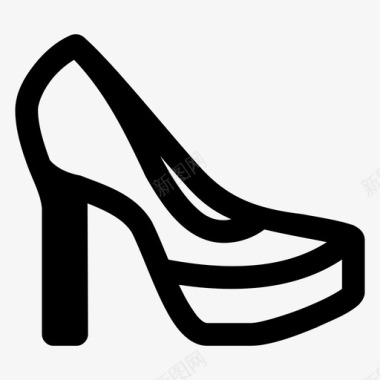 女鞋鞋时尚高跟鞋图标图标
