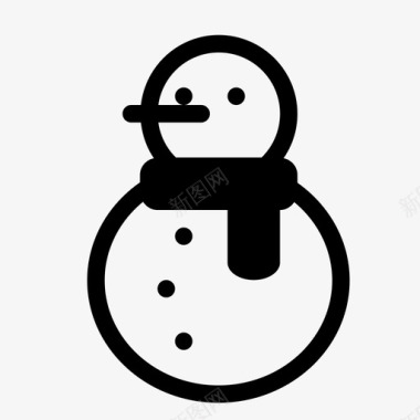 彩绘圣诞雪人雪人圣诞节图标图标