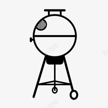 户外烧烤火肉图标图标