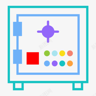 银行办理银行金库银行保险箱投资图标图标
