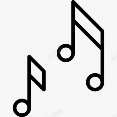 音乐音符超级简单图标图标